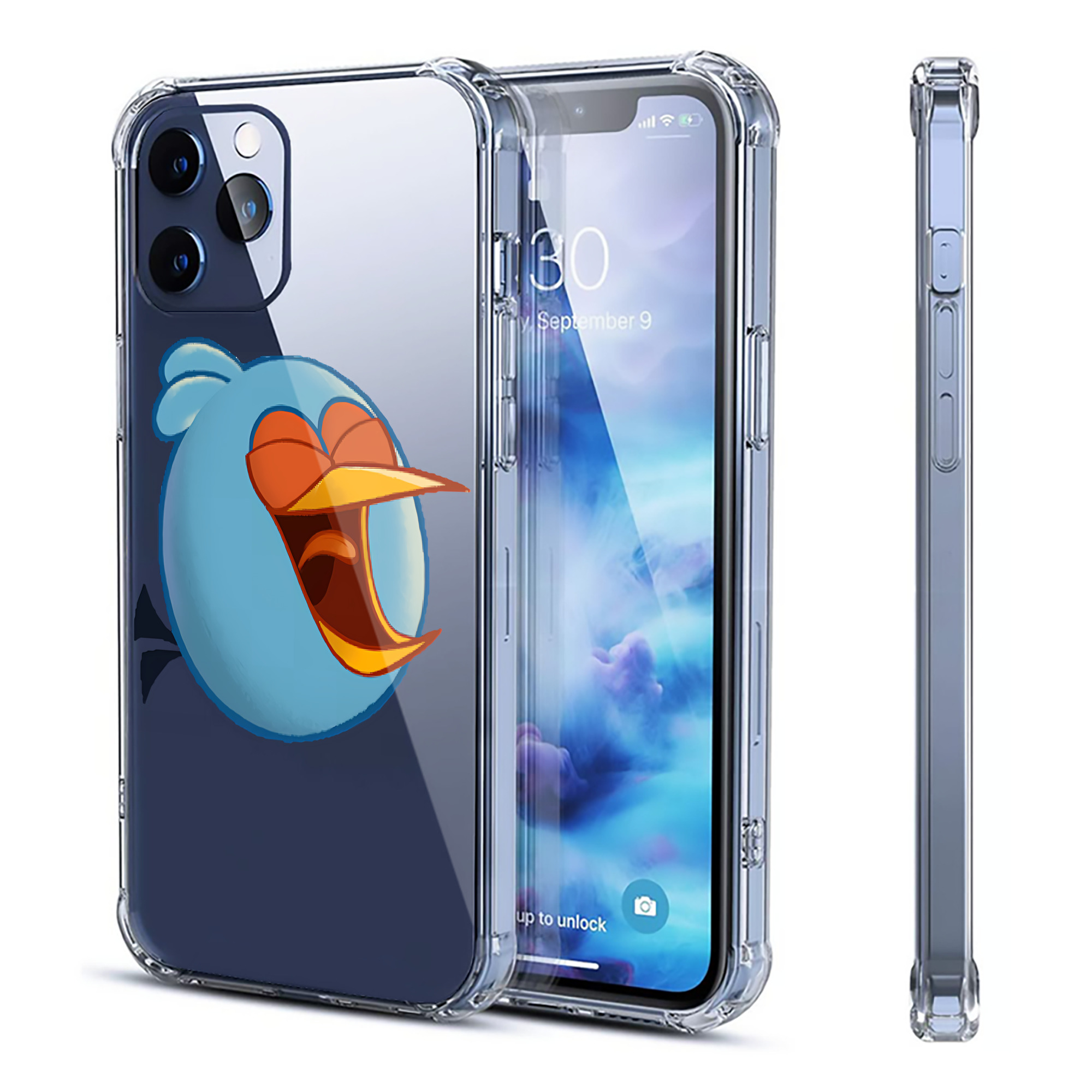 （画像用） Angry Birds アングリーバード 【iPhone 12シリーズ対応】透明スマホケース（クリアソフトケース）